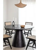 Stoły - Stół Drewniany Stół Okrągły Gargano Czarny 120 cm - miniaturka - grafika 1
