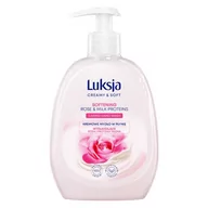 Mydła - LUKSJA Creamy & Soft Kremowe mydło w płynie Róża i Proteiny mleka, 500ml - miniaturka - grafika 1