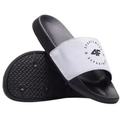 Klapki i japonki męskie - Klapki damskie na basen 4F 4FWSS26FSLIF096-10S Biały 41 - miniaturka - grafika 1