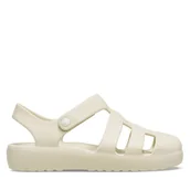 Buty dla dziewczynek - Sandały Crocs Classic Fisherman T 210626 Beżowy - miniaturka - grafika 1