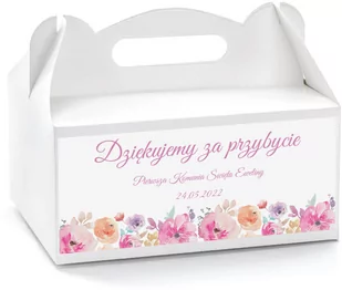 Personalizowane pudełka na ciasto komunijne - 4 szt. - Wesele i ślub - miniaturka - grafika 1