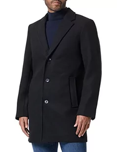TOM TAILOR Męskie płaszcz wełniany 1032502, 29999 - Black, M - Płaszcze męskie - miniaturka - grafika 1