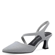 Czółenka - Marco Tozzi Damskie czółenka 2-29600-42, srebrne, rozmiar 39 EU, srebro, 39 eu - miniaturka - grafika 1