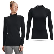 Bluzy narciarskie - Koszulka termiczna damska Under Armour ColdGear Authentics golf - miniaturka - grafika 1