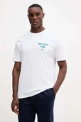 Koszulki męskie - Rip Curl t-shirt bawełniany męski kolor biały z nadrukiem 0CAMTE - miniaturka - grafika 1