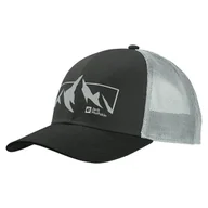 Czapki męskie - Czapka z daszkiem Jack Wolfskin BRAND CAP MOUNTAIN phantom - ONE SIZE - miniaturka - grafika 1