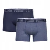 Majtki męskie - PUMA BOKSERKI MĘSKIE MAJTKI BOXER 2P GRANATOWE/NIEBIESKIE r.L - miniaturka - grafika 1