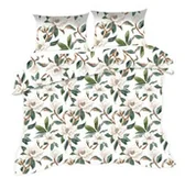 Pościel - Extrapościel Pościel bawełniana 160x200 1614N biała kwiaty gałązki Classic E24 - miniaturka - grafika 1