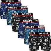 Majtki męskie - BOKSERKI MĘSKIE MAJTKI BAMBUSOWE ŚMIESZNE KOLOROWE 6 SZTUK PREZENT - miniaturka - grafika 1
