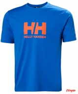 Koszulki męskie - Koszulka męska HELLY HANSEN Logo T-Shirt 2.0 - Cobalt - miniaturka - grafika 1