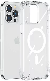 Joyroom Magnetic Defender magnetyczne etui do iPhone 14 Pro pancerny pokrowiec z haczykami podstawką przezroczysty (kompatybilne z MagSafe) - Etui i futerały do telefonów - miniaturka - grafika 1