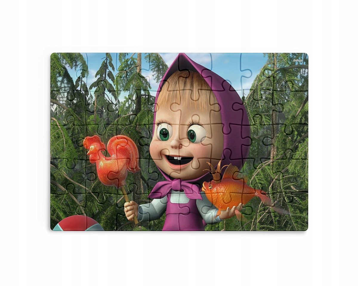 Puzzle 30/70/96/110 Elementów Sublimacja Masza i Niedźwiedż Różne Grafiki