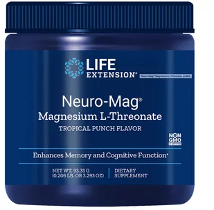 Life Extension Neuro-Mag® Magnez L-treonian w proszku w proszku, 93g - Układ nerwowy - miniaturka - grafika 1