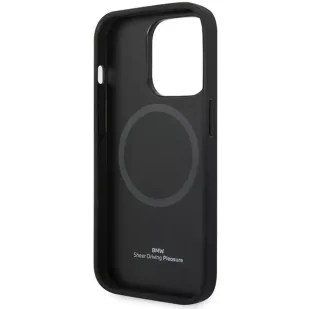 Etui na telefon BMW BMHMP14LSLLNA do Apple iPhone 14 Pro 6,1" granatowy/navy hardcase Leather Hot Stamp MagSafe - Etui i futerały do telefonów - miniaturka - grafika 7