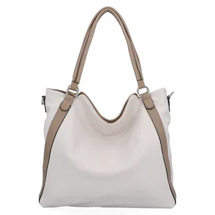 Torebka Damska Shopper Bag XL firmy Hernan HB0337 Beżowa - Torebki damskie Torebka Damska Shopper Bag XL firmy Hernan HB0337 Beżowa - Torebki damskie - miniaturka - grafika 1