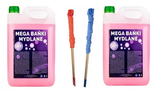 10 LITRÓW PŁYNU DO BANIEK + DWA KIJKI MEGA FUN - Bańki mydlane - miniaturka - grafika 1