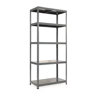Regał półkowy 1+1 GRATIS, 1800x900x400 mmmm, 5 półek, nośność półki 175 kg, RAL 7031 - Szafy i regały magazynowe - miniaturka - grafika 2