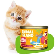 Mokra karma dla kotów - ANIMAL ISLAND Animal Island Mokra Karma Dla Kota Kurczak z Łososiem 200 g - miniaturka - grafika 1