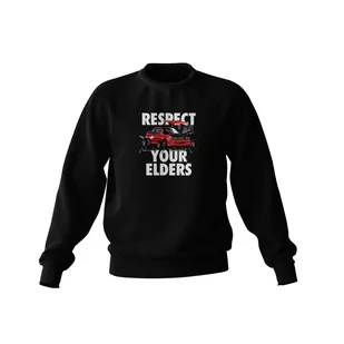 Czarna bluza RESPECT YOUR ELDERS-XL - Odzież do sportów motorowych - miniaturka - grafika 1