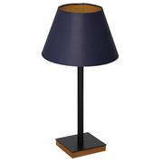 Lampy stojące - Luminex Table lamps 3763 Lampa stołowa lampka 1x60W E27 czarny/niebieski/naturalny/złoty - miniaturka - grafika 1