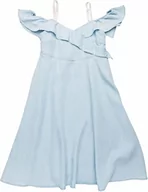 Sukienki - Replay Dziewczęca sukienka SG3237, 011 SUPER Light Blue, 4A, 011 Super Light Blue, 4 Lata - miniaturka - grafika 1