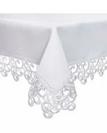 Obrusy i serwetki - Łóżkoholicy Obrus Plamoodporny z Gipiurą Koronką Biały 130x200 1209604 - miniaturka - grafika 1