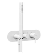 Baterie wannowe i prysznicowe - Ravak Espirit - Bateria podtynkowa na 2 urządzenia z akcesoriami, kolor biały matowy X070250 - miniaturka - grafika 1