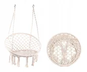 Fotele ogrodowe wiszące - Krzesło fotel wiszący huśtawka TOGO SZARE z poduszkami 5902340320808  Goc - miniaturka - grafika 1