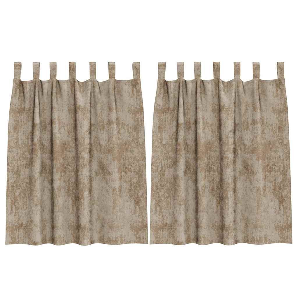 vidaXL Zasłona z zasłonami 2 pcs szampański 140 x 140 cm Aksamit