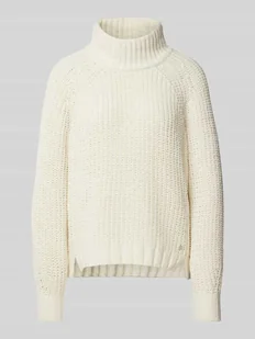 Sweter z dzianiny ze stójką model ‘Chenille’ - Swetry damskie - miniaturka - grafika 1