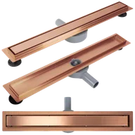 Odpływy liniowe - Rea Odpływ Liniowy REA Neox pro Miedź Szczotkowana 70 - miniaturka - grafika 1