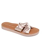 Sandały damskie - Tommy Hilfiger FW0FW04014 sandały damskie, Złoto 716, 38 EU - miniaturka - grafika 1