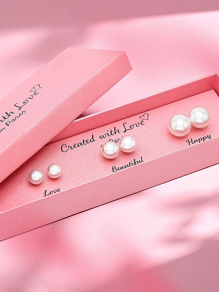 Created with Love 3-częściowy zestaw kolczyków-wkrętek 