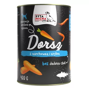 Syta Micha Karma Mokra Dla Psa Dorsz Z Marchewką I Krylem 400G - Mokra karma dla psów Syta Micha Karma Mokra Dla Psa Dorsz Z Marchewką I Krylem 400G - Mokra karma dla psów - miniaturka - grafika 1