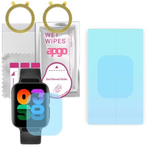 2x folia ochronna hydrożelowa do Watchmark Fashionwatch Smartone - apgo HD HQ FLEX Smartwatch Hydrogel Protection Ochrona na ekran smartwatcha