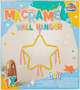 MAKRAMOWA ZAWIESZKA NA ŚCIANĘ GWIAZDKA DLA DZIECI ZESTAW ZRÓB TO SAM !!!!!! - Prace ręczne dla dzieci - miniaturka - grafika 1