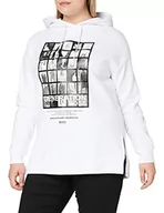 Swetry damskie - BOSS Damski sweter z kapturem C_eyda, White100, XS - miniaturka - grafika 1