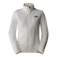 Bluzy damskie - Bluza The North Face 100 Glacier Full-Zip Fleece 0A855O4HP1 - biała - miniaturka - grafika 1