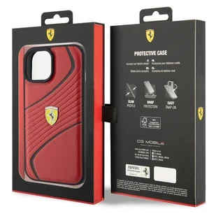 Etui Ferrari Twist Metal Logo na iPhone 15 - czerwone - Etui i futerały do telefonów - miniaturka - grafika 8
