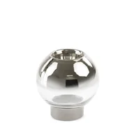 Świeczniki - Świecznik Dekoracyjny Ze Szkła Artystycznego Zoja 15X15 Srebrny - miniaturka - grafika 1