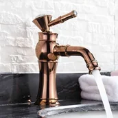 Baterie umywalkowe - Bateria umywalkowa retro CLARA miedziana - miedziany - miniaturka - grafika 1