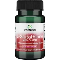 Witaminy i minerały dla sportowców - SWANSON L-glutation + koenzym Q10-(30 kap) 778 - miniaturka - grafika 1