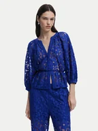 Bluzki damskie - Desigual Bluzka 25SWBW24 Niebieski Regular Fit - miniaturka - grafika 1