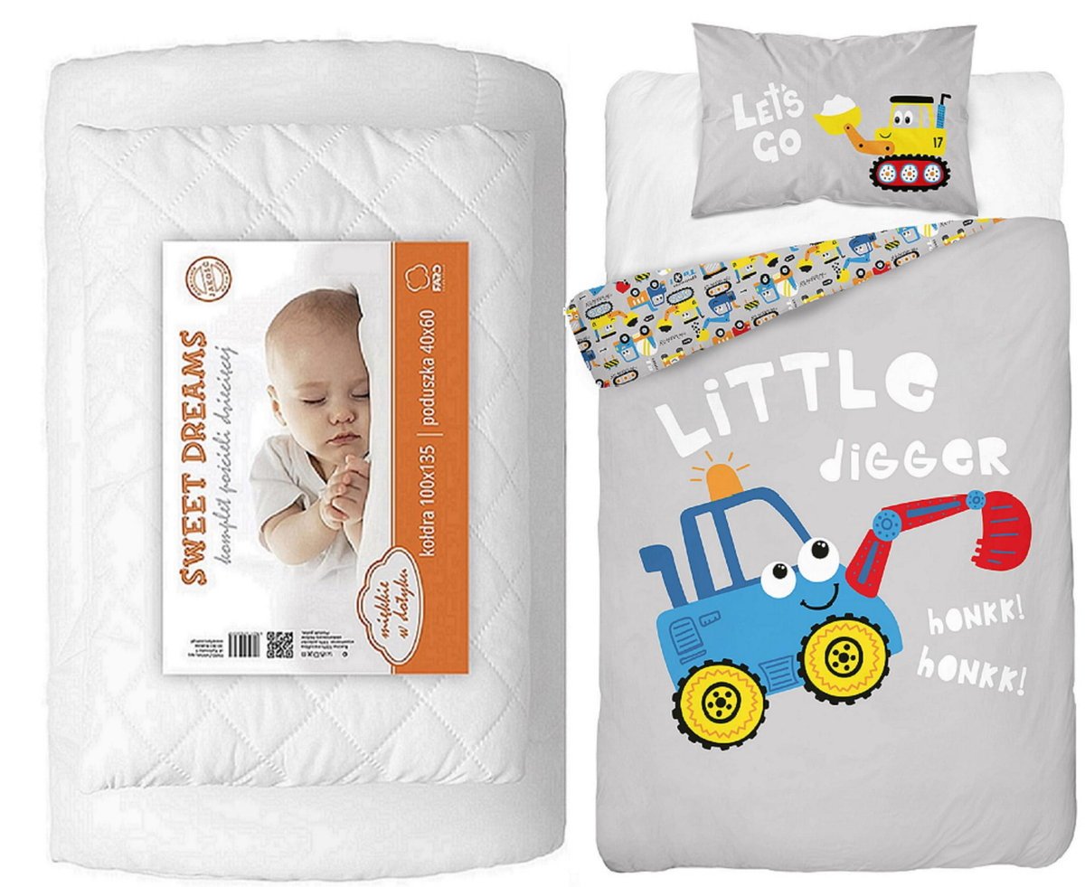 Komplet pościeli 100x135 do łóżeczka z kołdrą i poduszką wyprawka (1)