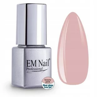 EM Nail, Baza żelowa z włóknem Luxury Pink, 6 ml - Utwardzacze do paznokci - miniaturka - grafika 1