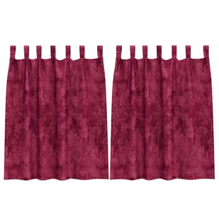 vidaXL Zasłony welwetowe Burgund Poliester 140 x 140 cm - Zasłony - miniaturka - grafika 1