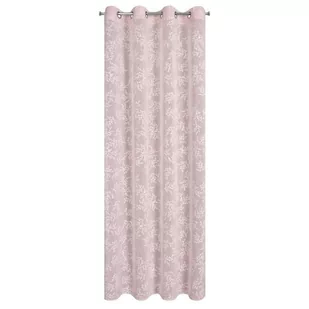 Zasłona 140 x 250 Dekoracyjna Amber Róż+Biały - Zasłony - miniaturka - grafika 1