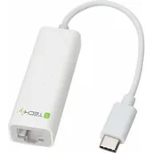 Części i akcesoria do laptopów - Techly Karta sieciowa USB-C 3.1 na RJ45 Gigabit biała 020379 - miniaturka - grafika 1