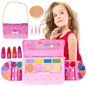 Zabawy w naśladowanie dorosłych - Zestaw Kosmetyków Do Makijażu Dla Dzieci Torebka X366 - miniaturka - grafika 1