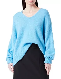 BOSS Damski sweter z dzianiny w kolorze niebieskim (Open Blue), M (DE) - Swetry damskie - miniaturka - grafika 1